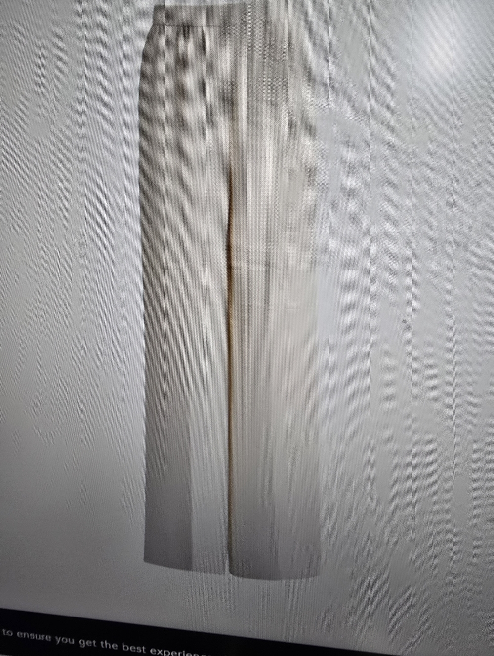 St. John Cream Knit Wide-Leg Pants